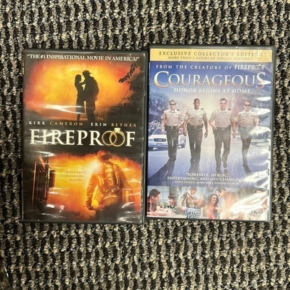 Fireproof & Couragous DVDs GUC
